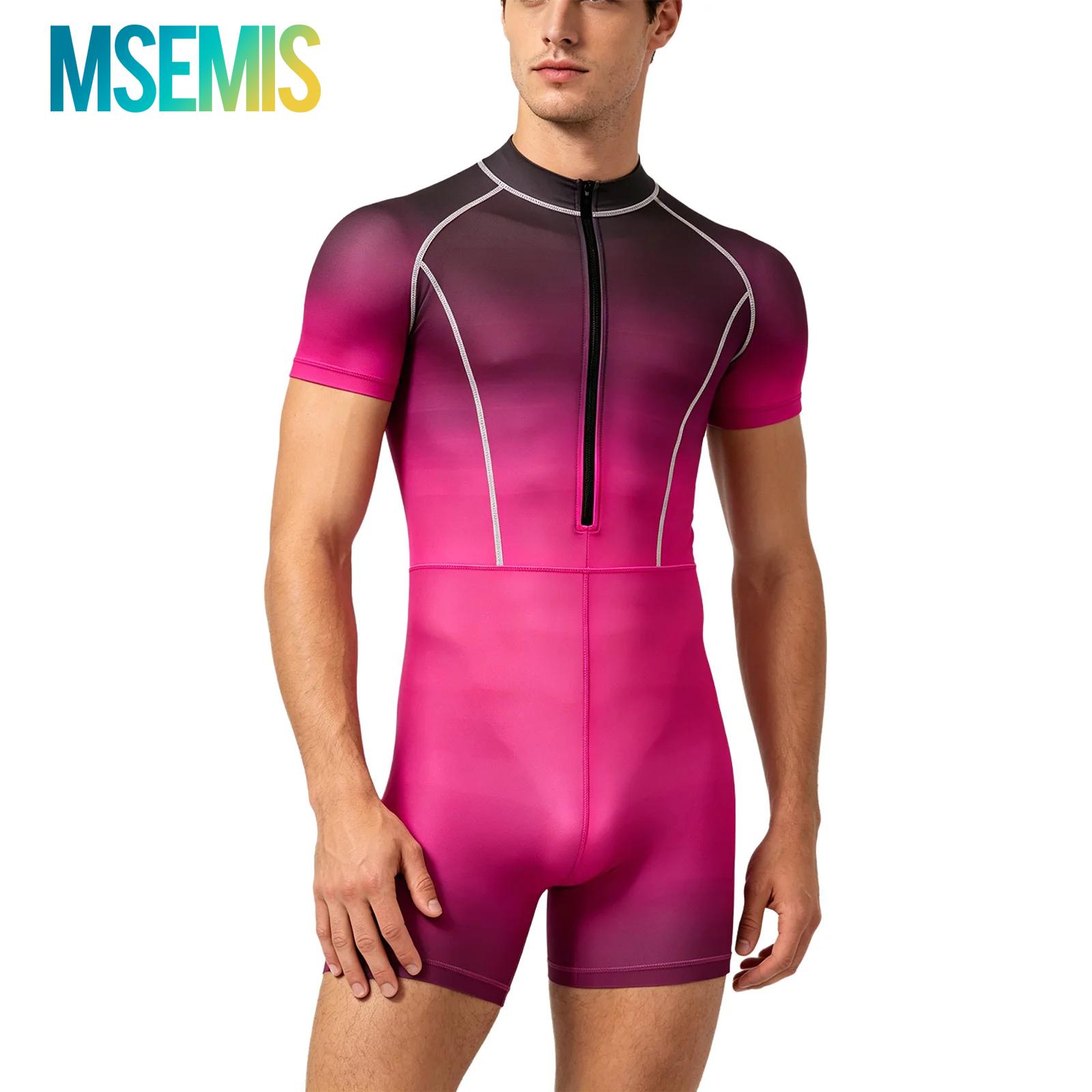 Wetsuit Men - Heren Gradient Rash Guard Jumpsuit Badpak