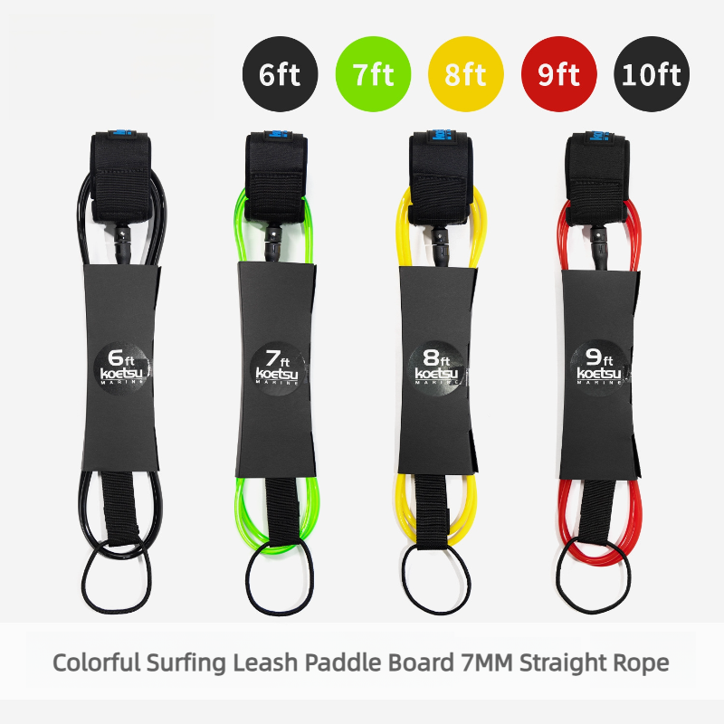 Surfboard Leash - Kleurrijke surfleash 7mm, SUP paddleboard sleepkabel,