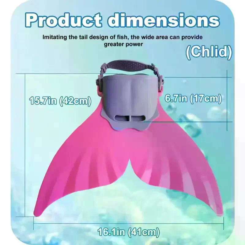 Swim Fins - Zeemeermin Siliconen Vinnen Zwemtraining & Strand,