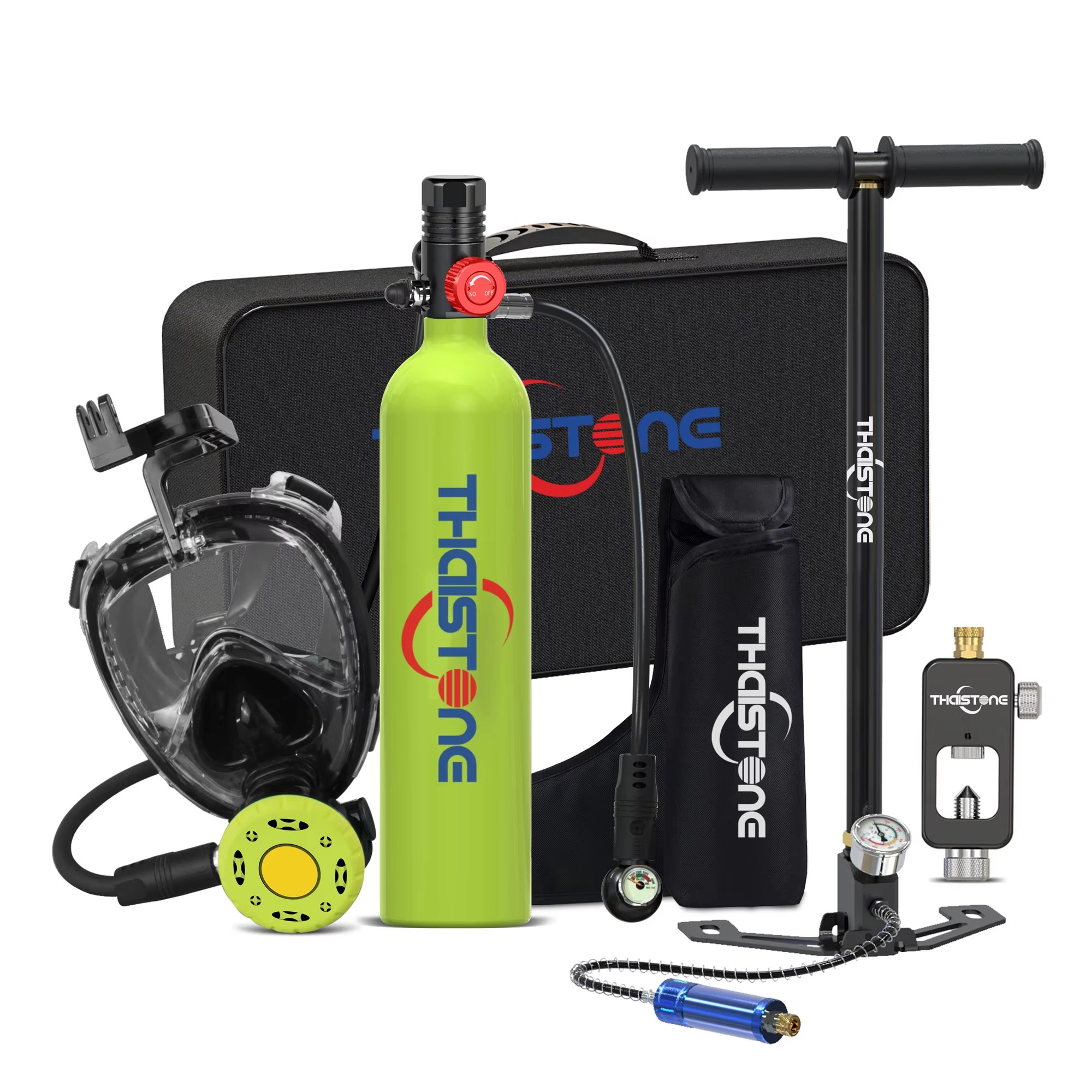 Diving Mask - THAISTONE 1L duikfles met handpomp +