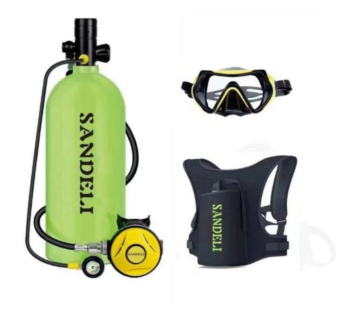 Diving Mask - Fabrieksgemaakte 4-liter duikflesregelaar met volgelaatsmasker, duurt