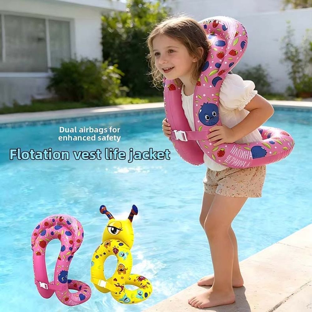 Life Jacket - Opblaasbaar ontwerp kinderzwemvest Verstelbaar PVC draagbaar