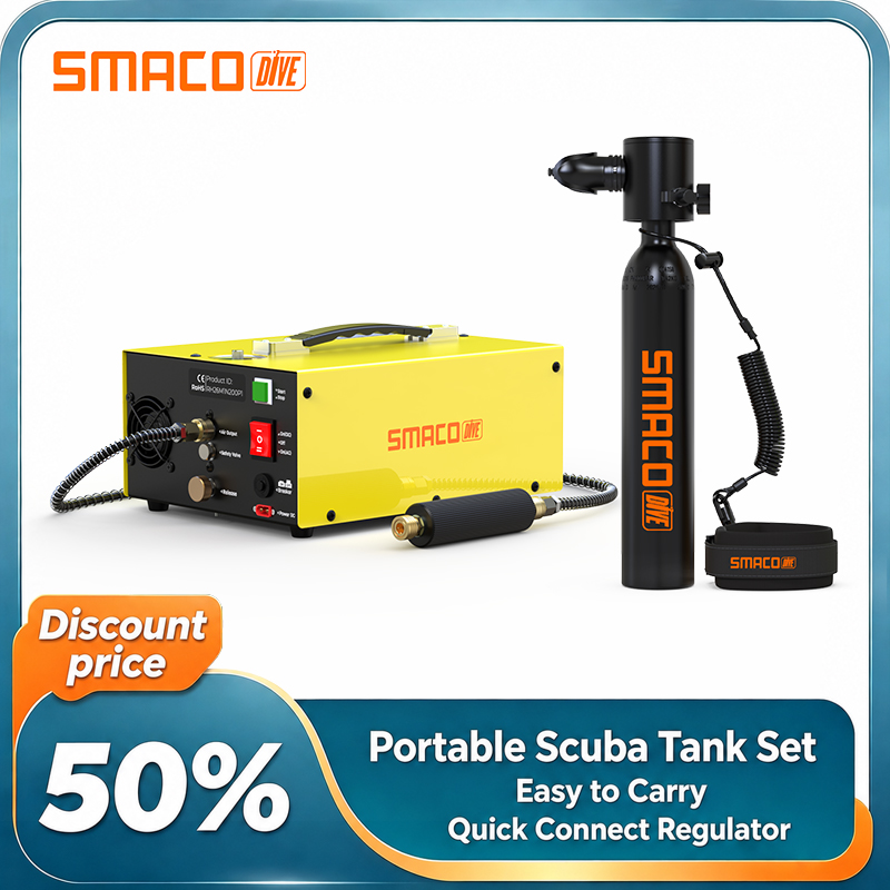 Snorkel Set - SMACO Mini Duikfles Set Draagbaar 0.5L