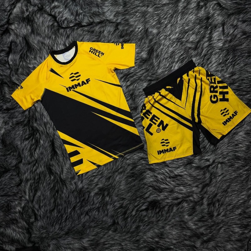 Rash Guard - 2026 Nieuwe IMMAF Sportset Heren Zwart