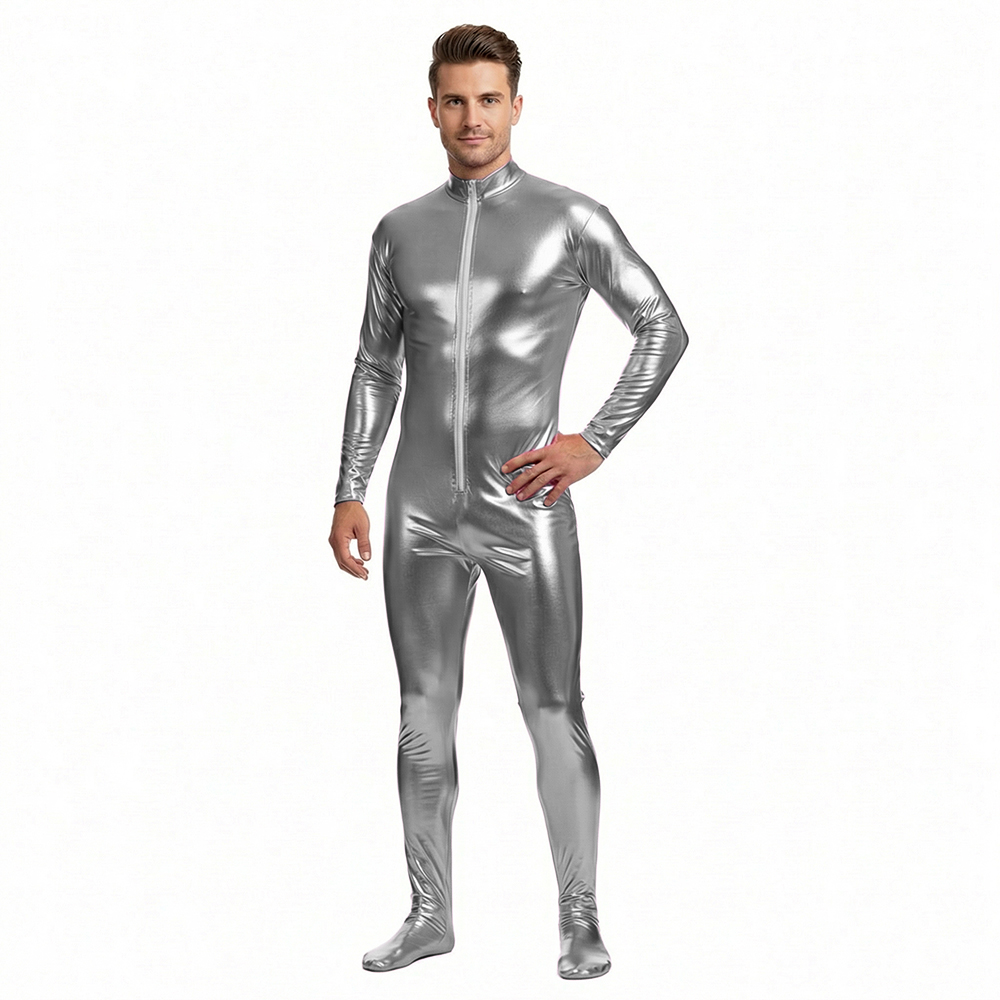 Glanzende gouden zentai pak vo - Wetsuit Men recensie en prijs