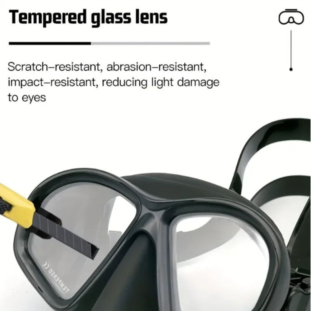 Duikmasker van gehard glas, op - Snorkel Set recensie en prijs