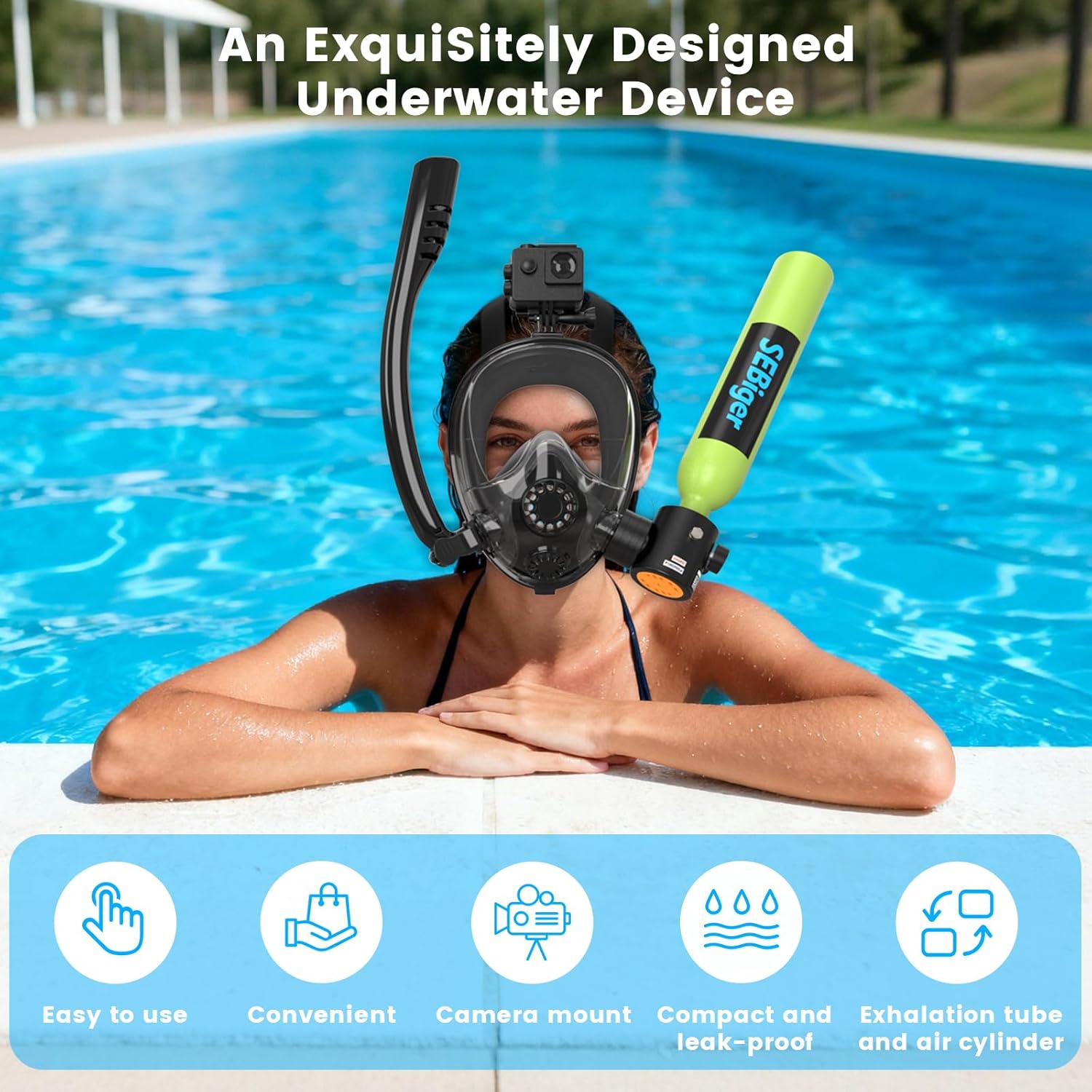 Mini duikfles 0,5L met full-fa - Snorkel Set recensie en prijs