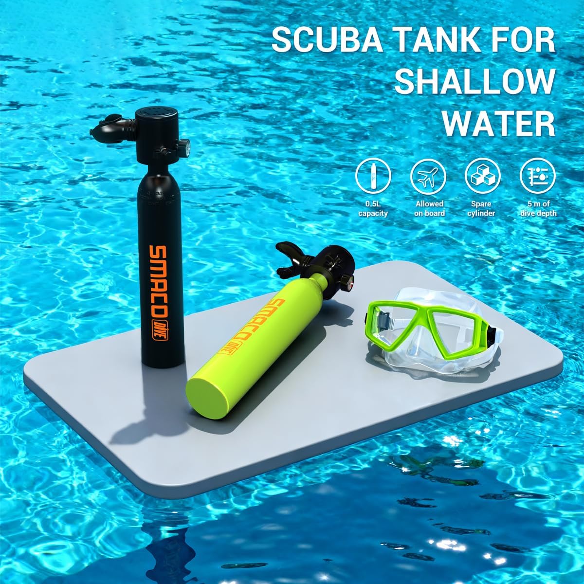 SMACO Mini Duikfles Set Draagb - Snorkel Set recensie en prijs